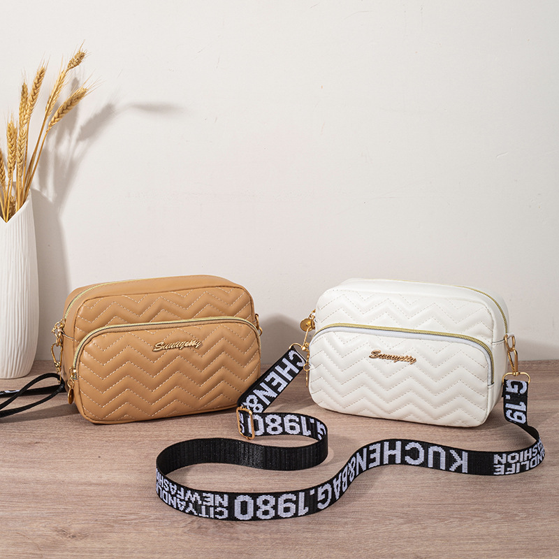 Wave Embroidered Crossbody